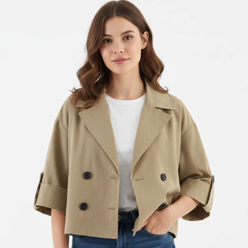 Nuria | Gabardina corta Primavera