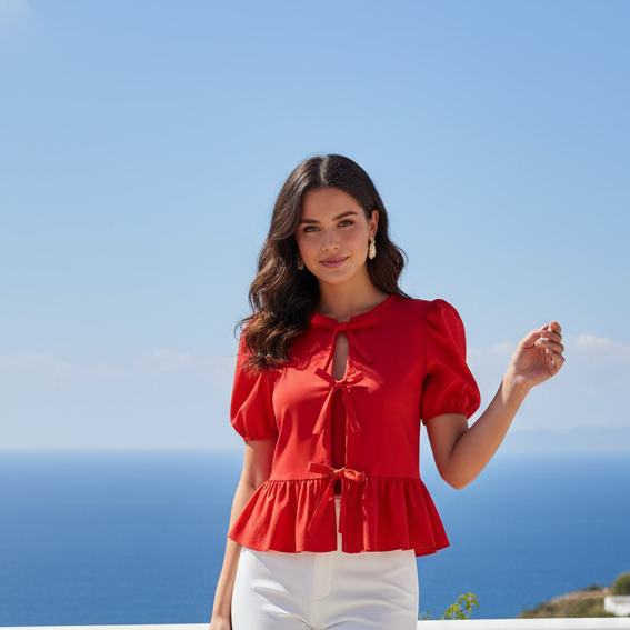 Penelope | Blusa con manga abullonada