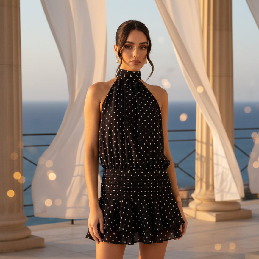 Soraya | Vestido mini con lunares
